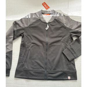 Cutter & Buck CBUK Women’s Pop Fly Color block Jacket Full Zip Large NWT Gray